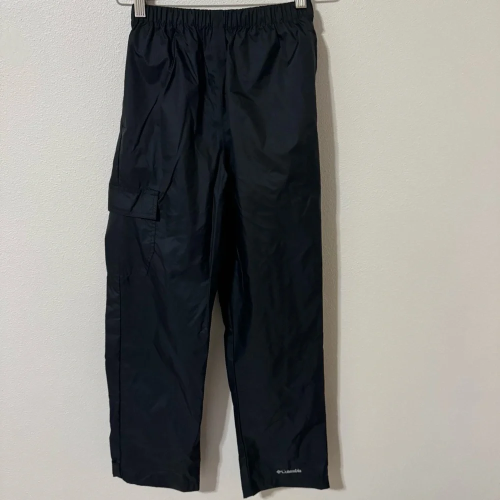 Columbia Cypress Brook Pant Black Waterproof Rain Pants Lightweight-M (10/12)